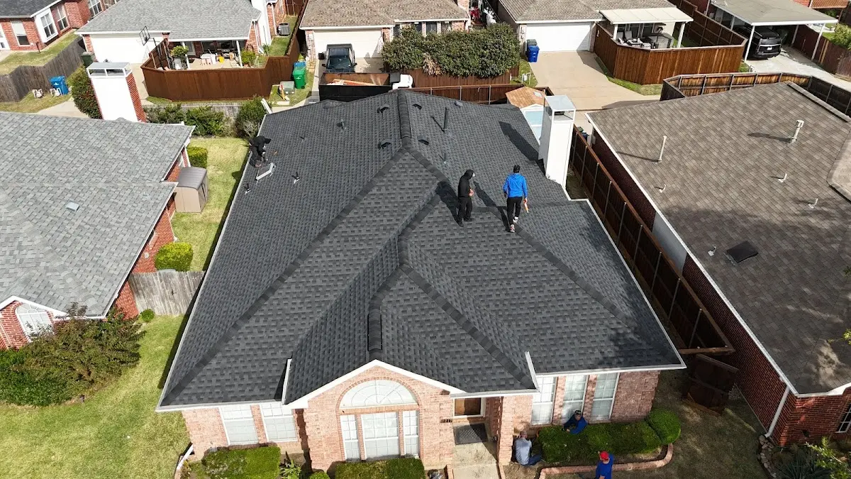 Slate & Tile Roof Repair work in progress on a Idylwood property